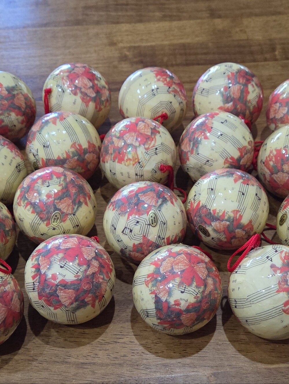 Vintage-Style Floral Sheet Music Holiday Ornaments